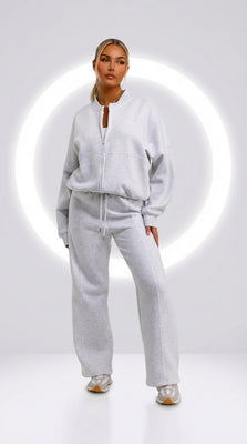 Eslaro Jogging set vest en broek Grijs | Loungewear Dames